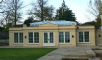 Poolhouse with Lantern